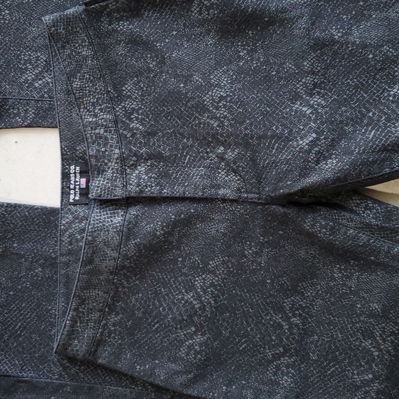 POLO JEANS CO Ralph Lauren Womens Snake Print black Bootcut Stretch Pants/Jeans. - Picture 8 of 12